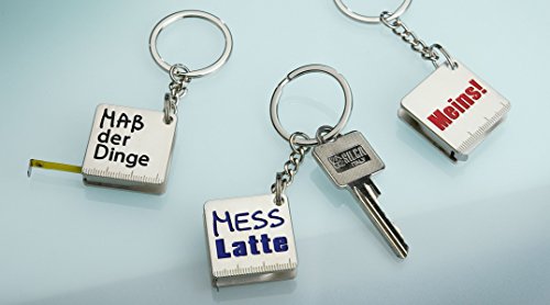 Gilde Metermaß Schlüsselanhänger Mess Latte oder Mein ! oder Maß der Dinge 1 Stück Männer Geschenk Handwerker von GILDE