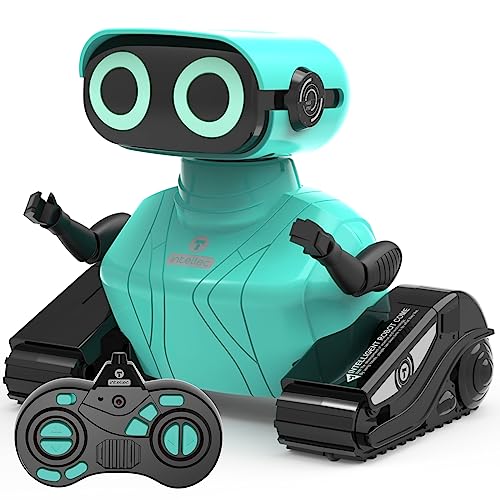 GILOBABY Roboter Kinder, Ferngesteuerter Roboter Spielzeug, RC Robot mit LED-Augen und Musik, Kinderspielzeug Geschenk für Jungen Geburtstag ab 3 Jahre (Blau) von GILOBABY