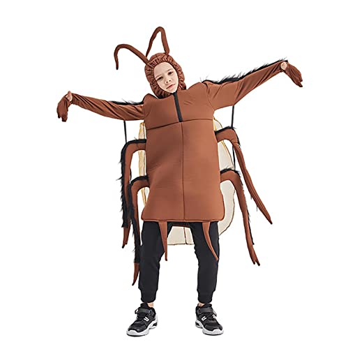 GIMOCOOL Kakerlake Kostüm für Kinder - Gross Roach Bodysuit Lustige Kostüme - Grobes Anzieh-Fake-Outfit für Maskerade-Rollenspiele von GIMOCOOL