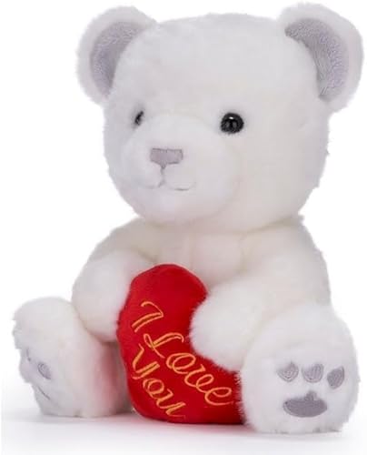 GIMSS I Love You Plüschtier Plüschbär mit Herz Rot - I Love You - 24 cm - Teddybär Plüschteddy Premium Qualität Kuscheltier von GIMSS