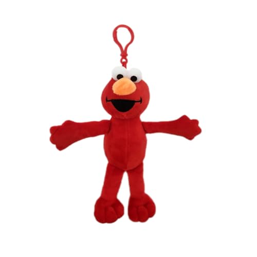 Sesam Strasse Plüsch Schlüßelanhänger Kuscheltier Plüschtier Sesame Street Plush Bagclip zur Auswahl 8 Charaktere 17-20cm (Elmo) von GIMSS