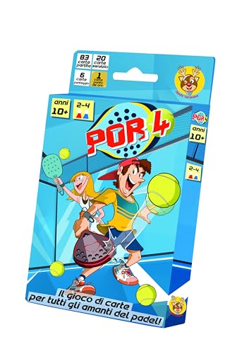 Spiele Tarandus POR4, Kartenspiel zum Thema Padel, Brettspiel Gesellschaftsspiel für Padel-Liebhaber. Perfekt zum Spielen mit Freunden und Familie von GIOCHI TARANDUS S.R.L.