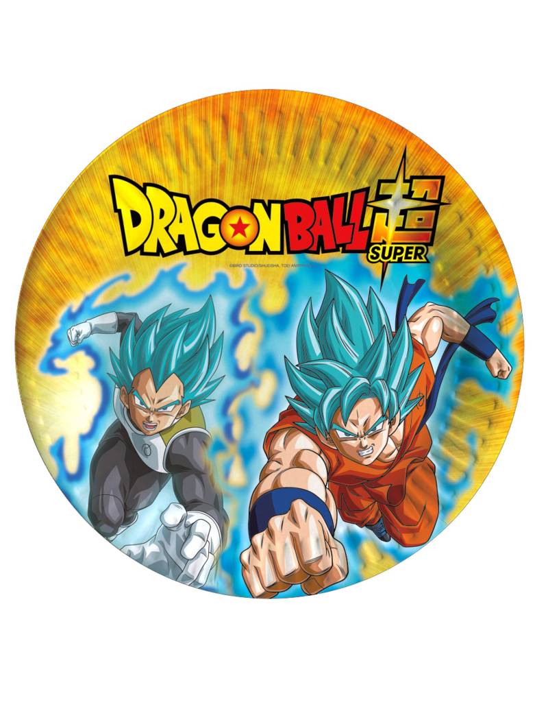 Dragon Ball Super Pappteller 8 Stück bunt 23 cm von GIOCOPLAST NATALE S.P.A