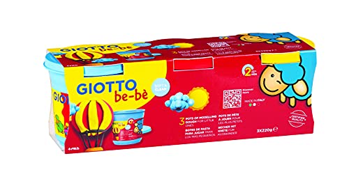 GIOTTO be-bè 4631 00 Modelling Dough KnetmasseKnete, farbig Sortiert, 3X220G von GIOTTO be-bè