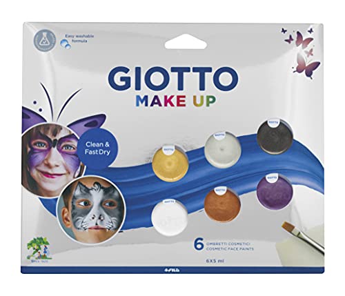 Giotto F476500 Schminktöpfchen, Unisex-Kinder, metallic, Set 5 ml von GIOTTO