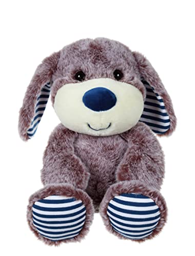 GIPSY TOYS - Kuscheltier "Les Marinières" 24 cm brauner Hund blaue Streifen - Kuscheltier für Kinder - - Braun, blaue Streifen071604 von GIPSY