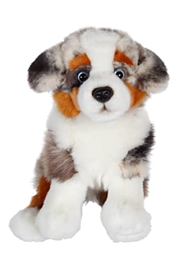 GIPSY TOYS - Sitzender Hund 25 cm Australischer Schäferhund - Kuscheltier für Kinder - In 8 verschiedenen Modellen erhältlich - 071523 von GIPSY