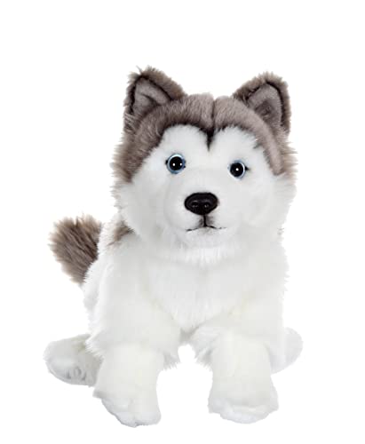 GIPSY TOYS - Sitzender Hund 25 cm Husky - Kuscheltier für Kinder - In 8 verschiedenen Modellen erhältlich - 071123 von GIPSY