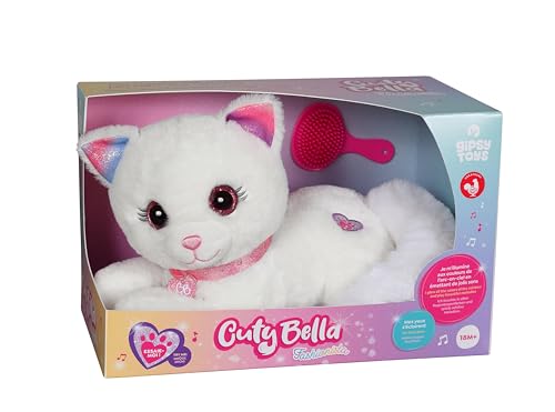 GIPSY Toys – Cuty Bella Fashionista – Interaktives Plüschtier Katze Cuty Bella Fashionista – ganz weich, leuchtet im Rhythmus schöner Melodien – 30 cm – Weiß Rosa GIPSY Toys – Cuty Bella Fashionista – Interaktives Plüschtier Katze Cuty Bella Fashionista – ganz weich, leuchtet im Rhythmus schöner Melodien – 30 cm – Weiß Rosa von GIPSY