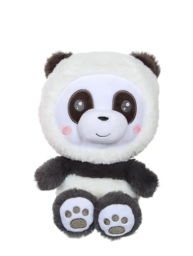 Gipsy Toys – Plüschtier Panda Hoody Pets – 24 cm – Grau Anthrazit von GIPSY