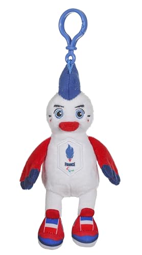 Gipsy 071672 Equipe DE France PARALYMPIQUE – Peluche OFFICIELLE Sous Licence Hahn Schlüsselanhänger, Rot, Blau und Weiß, 10 cm von GIPSY