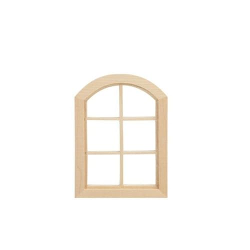 GIVBRO Miniatur-Bogenfenster für Puppenhäuser – 1:12 Simulation von Mini-Fenstern aus Holz, Zubehör für Puppenhausdekoration (#B) von GIVBRO