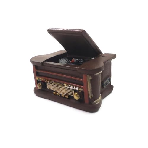 GIVBRO Miniatur-Phonograph für Puppenhaus – 1:12 Simulation Puppenhaus Dekor DIY Möbel Dekoration Zubehör (#C) von GIVBRO