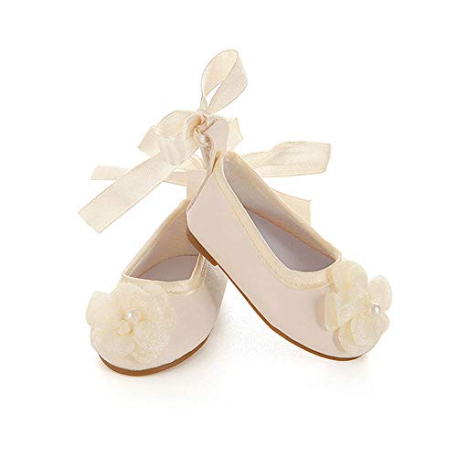 GIVBRO Puppe Ballettschuhe für 18 Zoll amerikanische Puppen Dress Up - Slip-on Band Flats Sandalen Weihnachten Geburtstag Geschenke (#B) von GIVBRO