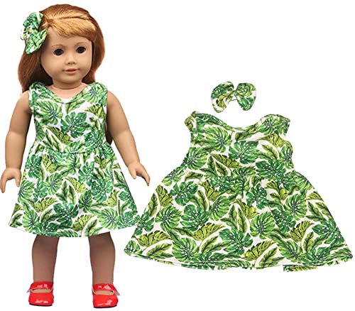 GIVBRO Puppenkleid, Schleife, Kopfschmuck für Mädchen, 46 cm, lässige Outfits, Kostüm-Zubehör, Spielzeug (#F) von GIVBRO