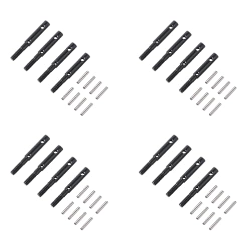 GIWFBQTR 16 StüCk Hartstahl Vordere Hintere Portalstummelachse Antriebsradwelle für Axial Capra Currie F9 Achse SCX10 III AR45 Achse von GIWFBQTR