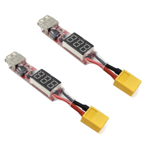 GIWFBQTR 2X 2S-6S Lipo-Lithium- XT60 zu USB-Ladegerät-Konverter mit Spannungsanzeige-Adapterplatine zum Schutz der Telefonfunktionen von GIWFBQTR