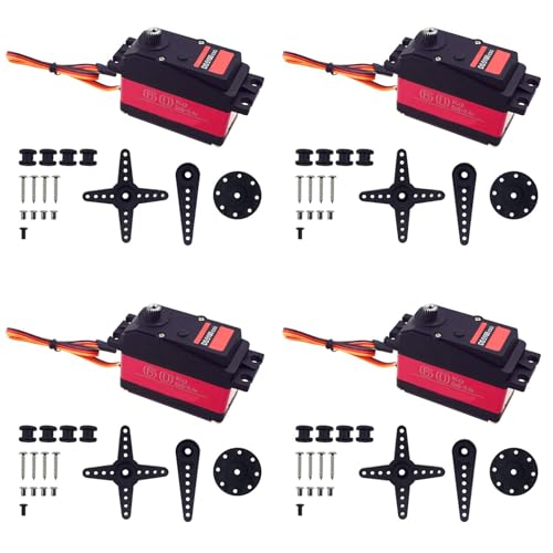 GIWFBQTR 4 Stück DS5160 60Kg 8,4 V Hoch Spannungs wasserdichte Digitale Servo für 1: 5 RC Auto SAVOX-0236 XL 5T Roboter Arm 270 Servo von GIWFBQTR