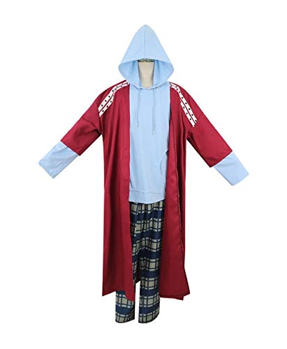 Thor Cosplay Kostüm für Erwachsene Avengers: Endgame Fat Thor Kostüm Hoodie + Hose + Perücke + Mantel Komplettes Set Outfit Unisex Halloween Kostüm XXL Hoodie Hose Mantel von GJBXP