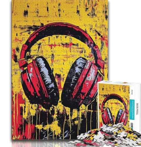 1000-teiliges Puzzle für Teenager, Geschenke, künstlerische Kopfhörer, Stressabbau, Staycation, Zeit totschlagen, Eltern-Kind-Interaktion, 75x50cm 1000-teiliges Puzzle für Teenager, Geschenke, künstlerische Kopfhörer, Stressabbau, Staycation, Zeit totschlagen, Eltern-Kind-Interaktion, 75x50cm von GKJPOXZJ