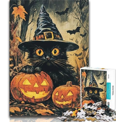 Black Cat Wizard Puzzle für Teenager, 1000 Teile, anspruchsvolles Spiel und Familienspiel mit vollständig ineinandergreifenden, zufällig geformten Teilen, 75x50cm Black Cat Wizard Puzzle für Teenager, 1000 Teile, anspruchsvolles Spiel und Familienspiel mit vollständig ineinandergreifenden, zufällig geformten Teilen, 75x50cm von GKJPOXZJ