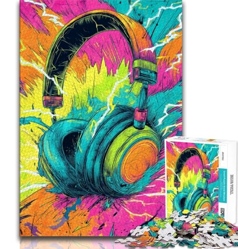 Kopfhörer-Puzzle für Teenager, 1000 Teile, Dekomprimierendes intellektuelles Lernspielzeug, tolle Geschenke und Spielzeuge, 38x26cm Kopfhörer-Puzzle für Teenager, 1000 Teile, Dekomprimierendes intellektuelles Lernspielzeug, tolle Geschenke und Spielzeuge, 38x26cm von GKJPOXZJ