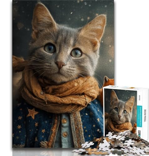 Puzzle für Teenager, der kleine Prinz und die Katze, Lernspielzeug, Familienspiele, Lernspiel für Geburtstag, Weihnachten, 75x50cm Puzzle für Teenager, der kleine Prinz und die Katze, Lernspielzeug, Familienspiele, Lernspiel für Geburtstag, Weihnachten, 75x50cm von GKJPOXZJ