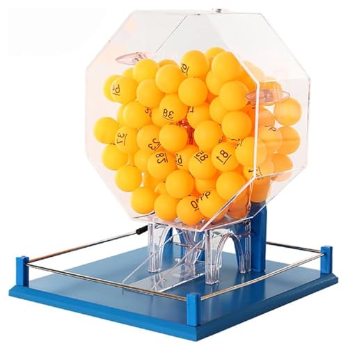 GKPLY Lotterie-Bingo-Ballmaschine, manuelle Lotterie-Zeichenmaschine, interaktives Spielzeug, bietet Platz für 100 Bälle (Bälle Nicht im Lieferumfang enthalten), für Unterhaltungsstätten von GKPLY