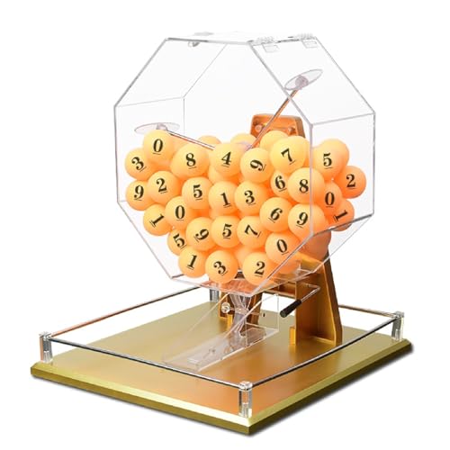 GKPLY Lotterie-Bingo-Ballmaschine, manuelle Lotterie-Zeichenmaschine, interaktives Spielzeug, bietet Platz für 100 Bälle (Bälle Nicht im Lieferumfang enthalten), für Unterhaltungsstätten von GKPLY