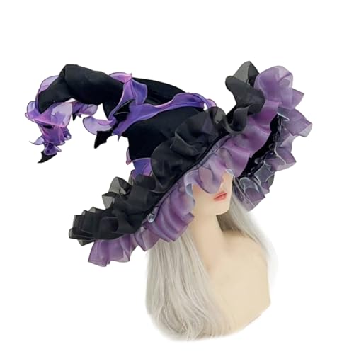 GKYQVE Friendly Halloween Hexenhut Praktische Polyester Kappen Falten Design Fit Adults Frauen Fashion Kostümzubehör Tragbare Faltbare Hexenkostümhut GKYQVE Friendly Halloween Hexenhut Praktische Polyester Kappen Falten Design Fit Adults Frauen Fashion Kostümzubehör Tragbare Faltbare Hexenkostümhut von GKYQVE