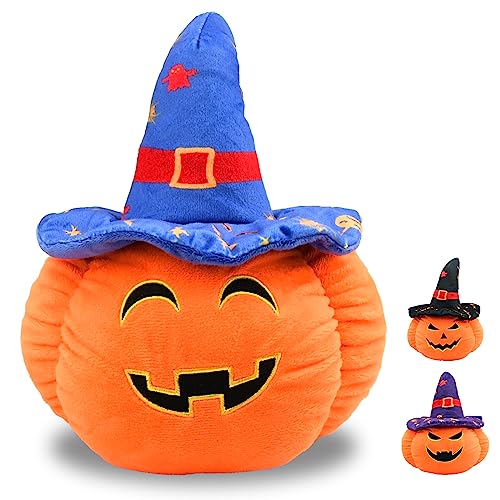 GLAITC Halloween Kürbis Dekoration, Kürbis Plüschtier Umarmendes Plüsch Tiere Spielzeug Halloween Dekorative Kissen Weihnachten Geburtstag Kinder Jungen Mädchen (Blau) von GLAITC