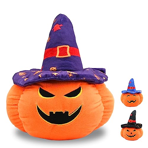 GLAITC Halloween Kürbis Dekoration, Kürbis Plüschtier Umarmendes Plüsch Tiere Spielzeug Halloween Dekorative Kissen Weihnachten Geburtstag Kinder Jungen Mädchen (Lila) von GLAITC