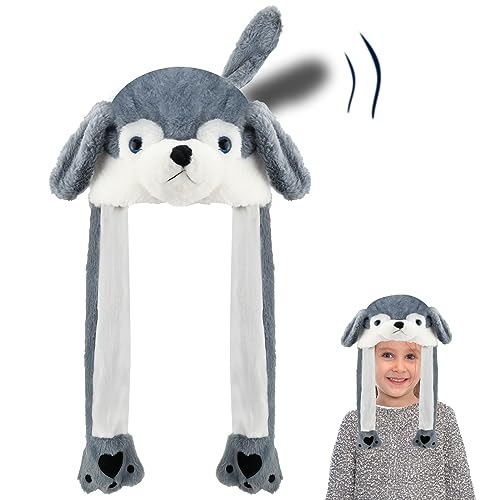 Mütze mit Beweglichen Ohren, Mütze mit Ohren Bewegliche Ohren Mütze, Hut mit Ohren Die Sich Bewegen, Mütze mit Wackelohren, Wackelohrenmützen, für Geschenk, Kostüm Karneval, Mädchen, Jungen (Hund) Mütze mit Beweglichen Ohren, Mütze mit Ohren Bewegliche Ohren Mütze, Hut mit Ohren Die Sich Bewegen, Mütze mit Wackelohren, Wackelohrenmützen, für Geschenk, Kostüm Karneval, Mädchen, Jungen (Hund) von GLAITC
