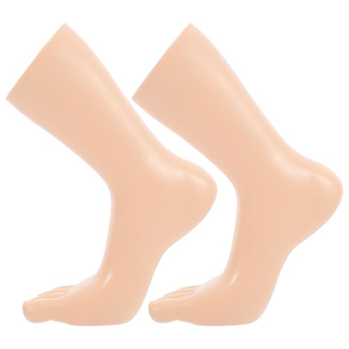 GLEAVI 1 Paar Mannequin-Fuß-Display-Halter: Fußmodell-Werkzeuge Schuhe Stütze Socken Display-Ständer Für Schuhe Sandalen Display (Beige) von GLEAVI