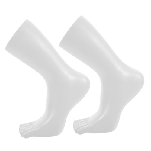 GLEAVI 1 Paar Zehensocken schaufensterpuppe Sandalen-Displayhalter Mannequin-Fußanzeige Fußmodell Socken Schuhe Fußdisplay für Socken gefälschter Fuß Sockenfußmodell Vinyl Weiß von GLEAVI