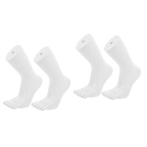 GLEAVI 2 Paar Zehensocken Weibliche Fußschaufensterpuppen Füße Schaufensterpuppe Fußsockenmodell Sandalen-displayhalter Mannequin-fußmodell Strumpf Schaufensterpuppe Knöchel Vinyl Weiß von GLEAVI