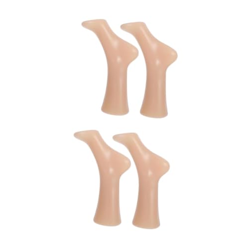 GLEAVI 2 Sätze Fußform Aus Kunststoff Verkaufsdisplay Schmuckdisplay Fußmodell Socken Präsentationshilfe Fuß Schaufensterpuppe Socken-mannequin-fuß-display Plastik Khaki 2 Stück * 2 von GLEAVI