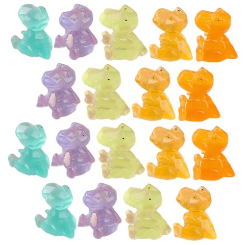 GLEAVI 20 Stück Teiliges Leuchtende Miniatur Dinosaurier Figuren aus Resin Cartoon Dinosaurier Modell für Mikro Landschaft und Garten Dekoration Bunte Farben als GLEAVI 20 Stück Teiliges Leuchtende Miniatur Dinosaurier Figuren aus Resin Cartoon Dinosaurier Modell für Mikro Landschaft und Garten Dekoration Bunte Farben als von GLEAVI
