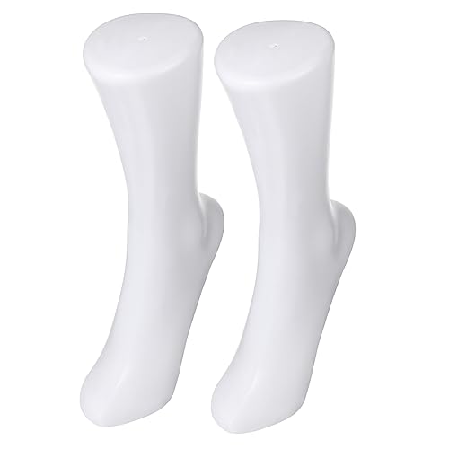 GLEAVI 2st Damen Socken Bein Modell Requisiten Modell Kurze Schuhe Nägel Fuß Gefälschte Füße Für Socke Sockenhalter Mannequin-knöchel Strümpfe Sandale Mit Skizzendisplay Maniquien Pp Weiß von GLEAVI