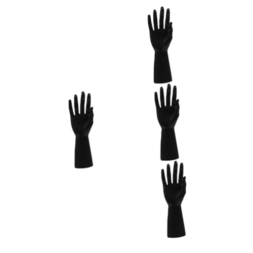 GLEAVI 4 Stück Handmodell-requisiten Ringhalter Für Handmodelle Displayhalter Für Handmodelle Mannequin-hand Handschmuckhalter Hand Schaufensterpuppe Schmuckhalter Plastik Black von GLEAVI