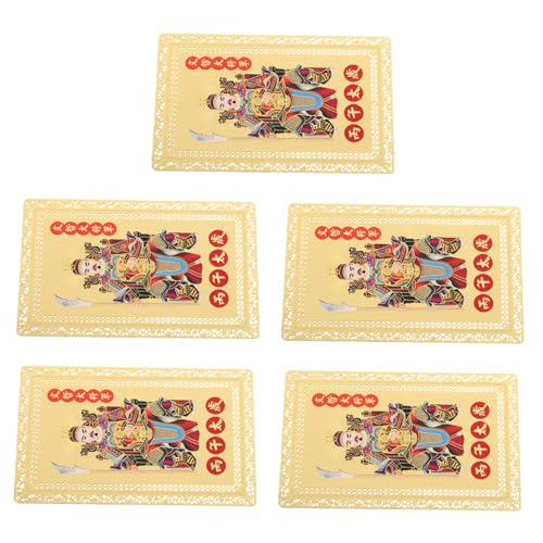 GLEAVI 5 Stück Feng Shui Kupfer Amulettkarten Taisui Schutz für Jahr des Pferdes Langlebig Tragbar für Geldbörse oder Halskette Chinesisches Glücksbringer und Dekoration GLEAVI 5 Stück Feng Shui Kupfer Amulettkarten Taisui Schutz für Jahr des Pferdes Langlebig Tragbar für Geldbörse oder Halskette Chinesisches Glücksbringer und Dekoration von GLEAVI