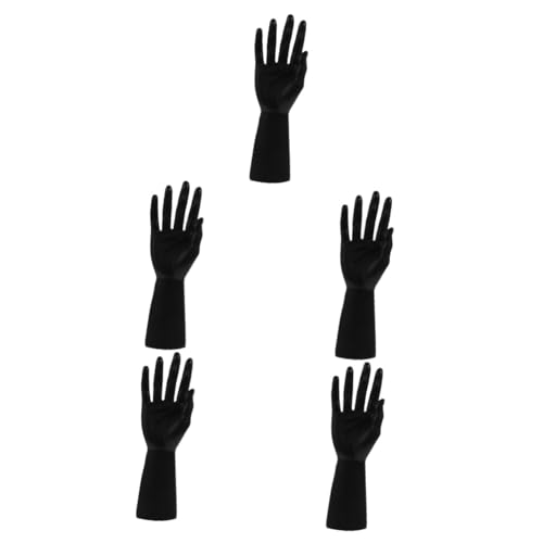 GLEAVI 5st Handmodell-requisiten Mannequin-hand Handmodell-schmuckhalter Handpuppe Aus Kunststoff Schaufensterpuppenständer Handmodell Aus Kunststoff Handschmuckhalter Plastik Black von GLEAVI