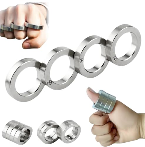 Faltbarer 4-Finger-Triggerring,Edelstahl Fidget-Spielzeug FüR Erwachsene Innendurchmesser 0,86 Zoll Stressreduzierender Fingerring Angstabbau-Artikel, Outdoor-Spielzeug Faltbarer 4-Finger-Triggerring,Edelstahl Fidget-Spielzeug FüR Erwachsene Innendurchmesser 0,86 Zoll Stressreduzierender Fingerring Angstabbau-Artikel, Outdoor-Spielzeug von GLHYUOP