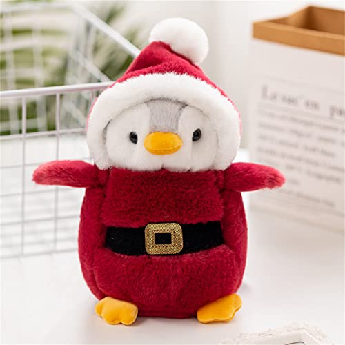 GLITZFAS Pinguin Stofftier Plüschtier, Kuscheltier Plüschpuppen Pinguin, 20cm Stofftier Schmusetier Geschenk für Jungen Mädchen Babys (Weihnachtsmann) von GLITZFAS