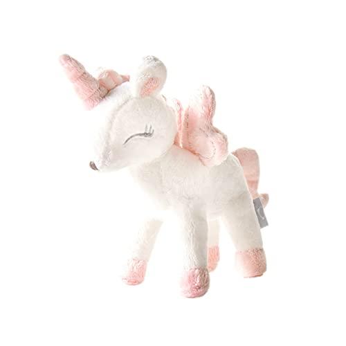 GLITZFAS Plüschtier Stofftier Kuscheltier Einhorn mit Flügel, 23 cm Stofftier Plüschtier Kuscheltier Süß Teenager Herz Puppe Geschenk für Erwachsene und Kinder von GLITZFAS