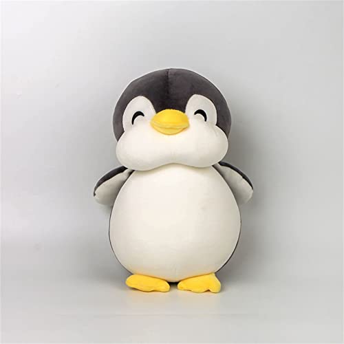 GLITZFAS Tier Pinguin Kissen Plüschtier Stofftier Kuscheltier Fett Pinguin Cartoon Kissen, Kuscheltier Plüschpuppen Pinguin, Schmusetier Geschenk (Schwarz,30cm) von GLITZFAS