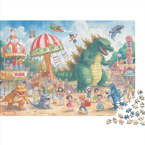 Amusement Park Puzzle 300 Teile Sonderkollektion Holzspielzeug Amusement Park Einzigartiges Erwachsene Und Kinder Motiv Vorlage Puzzle Schwer Für Geschenk Moderne 300pcs (40x28cm) von GLMCXSXZS