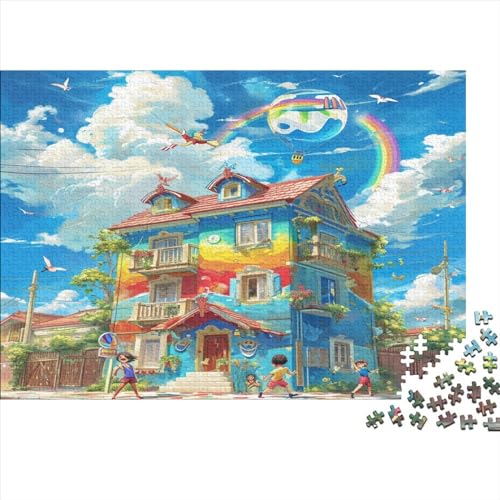 Amusement Park Puzzle 500 Teile Premium Holzspielzeug Amusement Park Einzigartiges Erwachsene Und Kinder Klassische Puzzle Geschenk Moderne 500pcs (52x38cm) von GLMCXSXZS