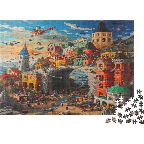 Amusement Park Puzzle 500 Teile Sonderkollektion Holzspielzeug Amusement Park Überraschungs Erwachsene Und Kinder Motiv Vorlage Puzzle Schwer Für Geschenk Moderne 500pcs (52x38cm) von GLMCXSXZS