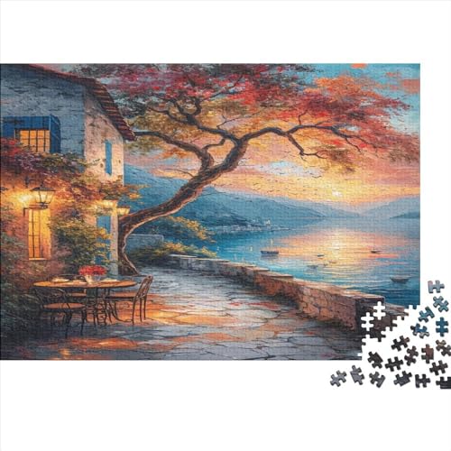 Beacon Puzzle 500 Teile Premium Holzspielzeug Riverbank Lighthouse Überraschungs 14 Jahren Puzzle Erwachsene Puzzle Kit Geschenk Moderne 500pcs (52x38cm) von GLMCXSXZS